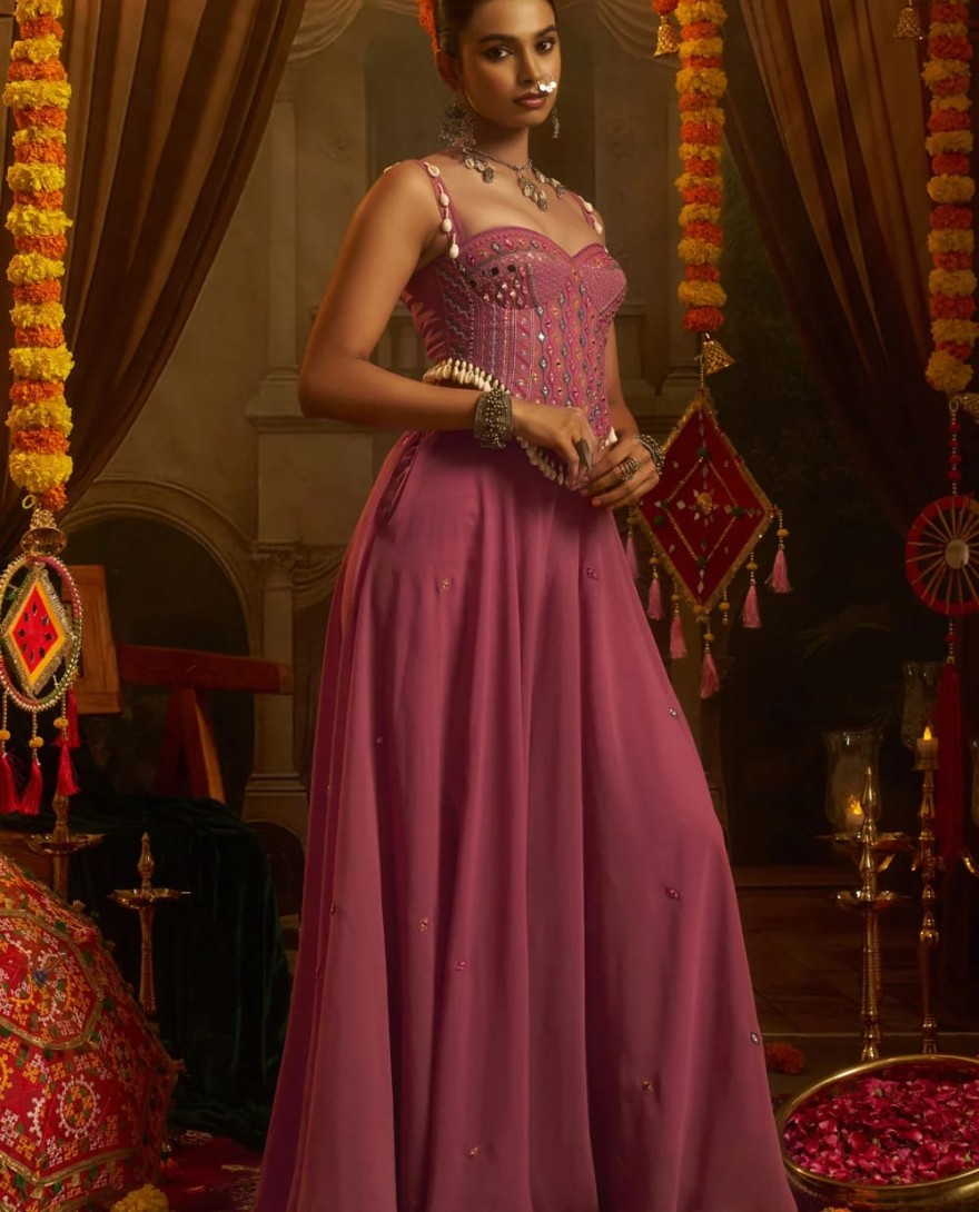 PINK - Regal Pink Georgette Casual Kurti