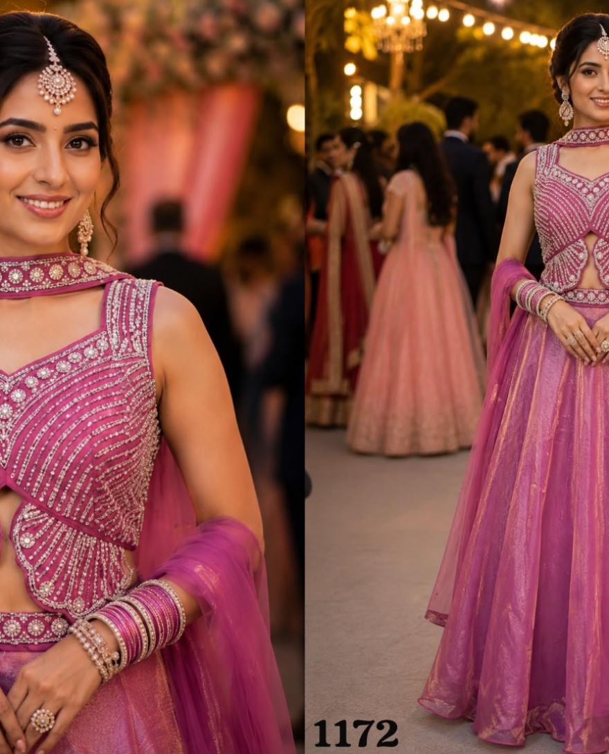 PINK - Fandy Readymade Lehenga Choli In Pink Colour
