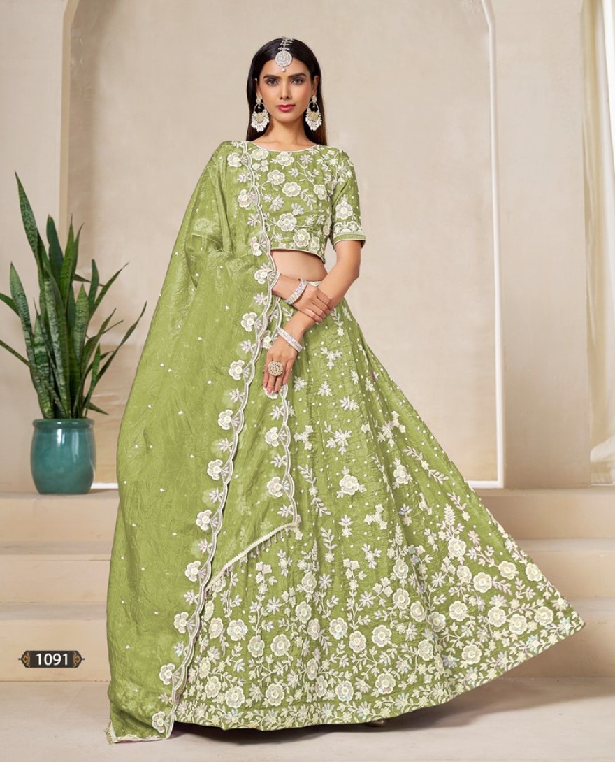 1091 - Lime Garden Grace Lehnga Set 