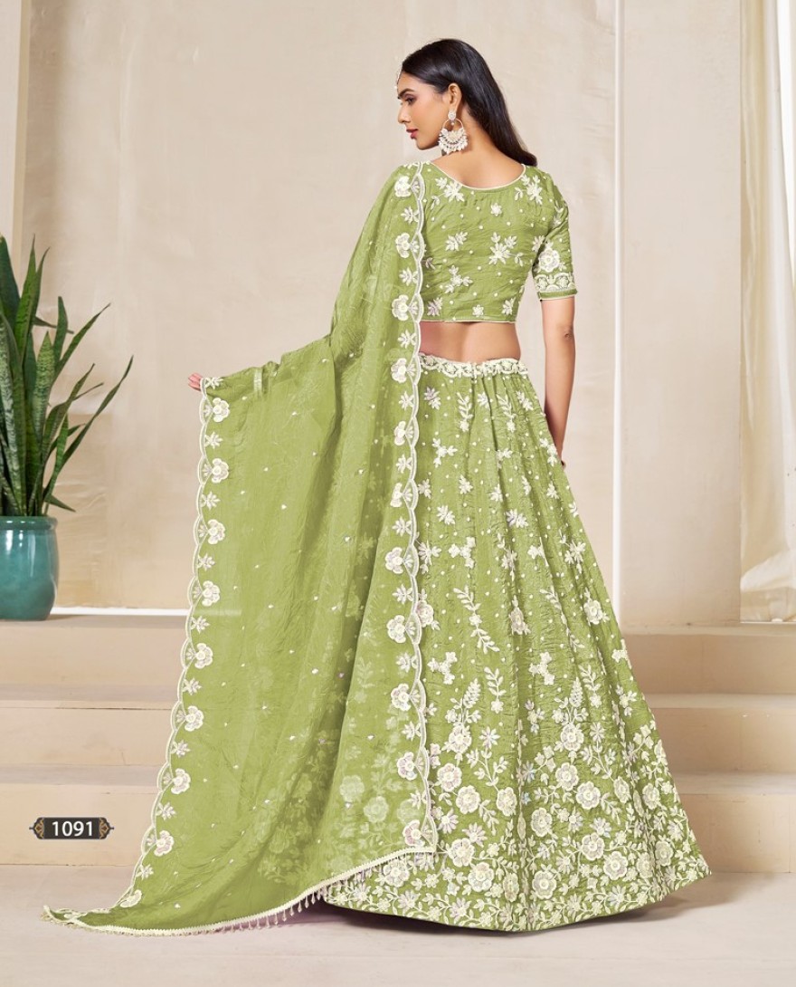 1091 - Lime Garden Grace Lehnga Set 