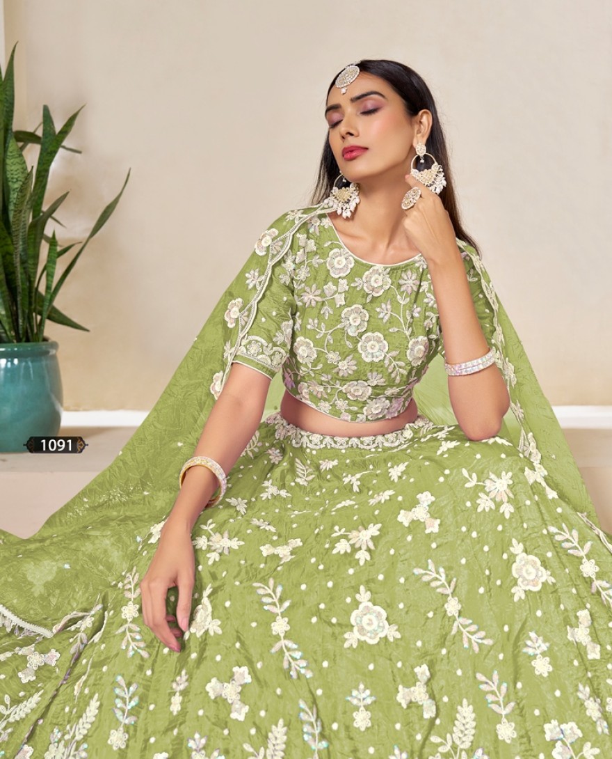 1091 - Lime Garden Grace Lehnga Set 