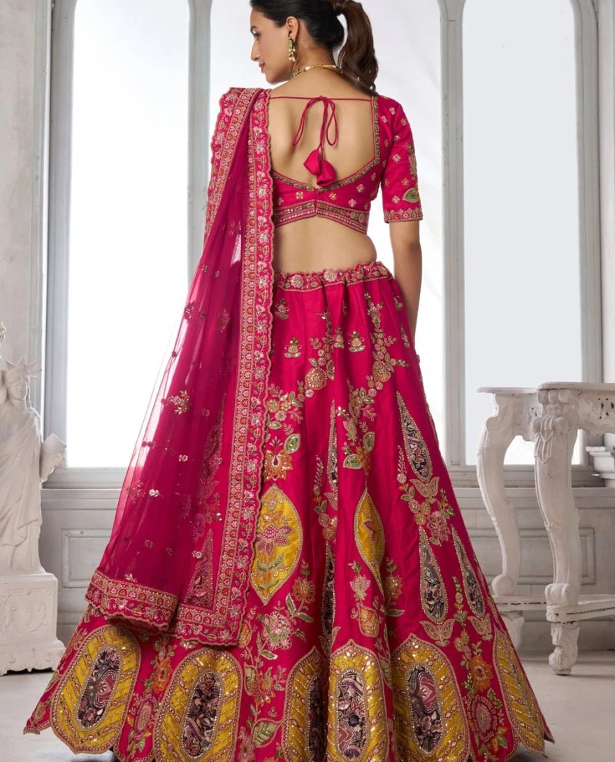 PINK - Sensible Pink Silk Lehenga Choli