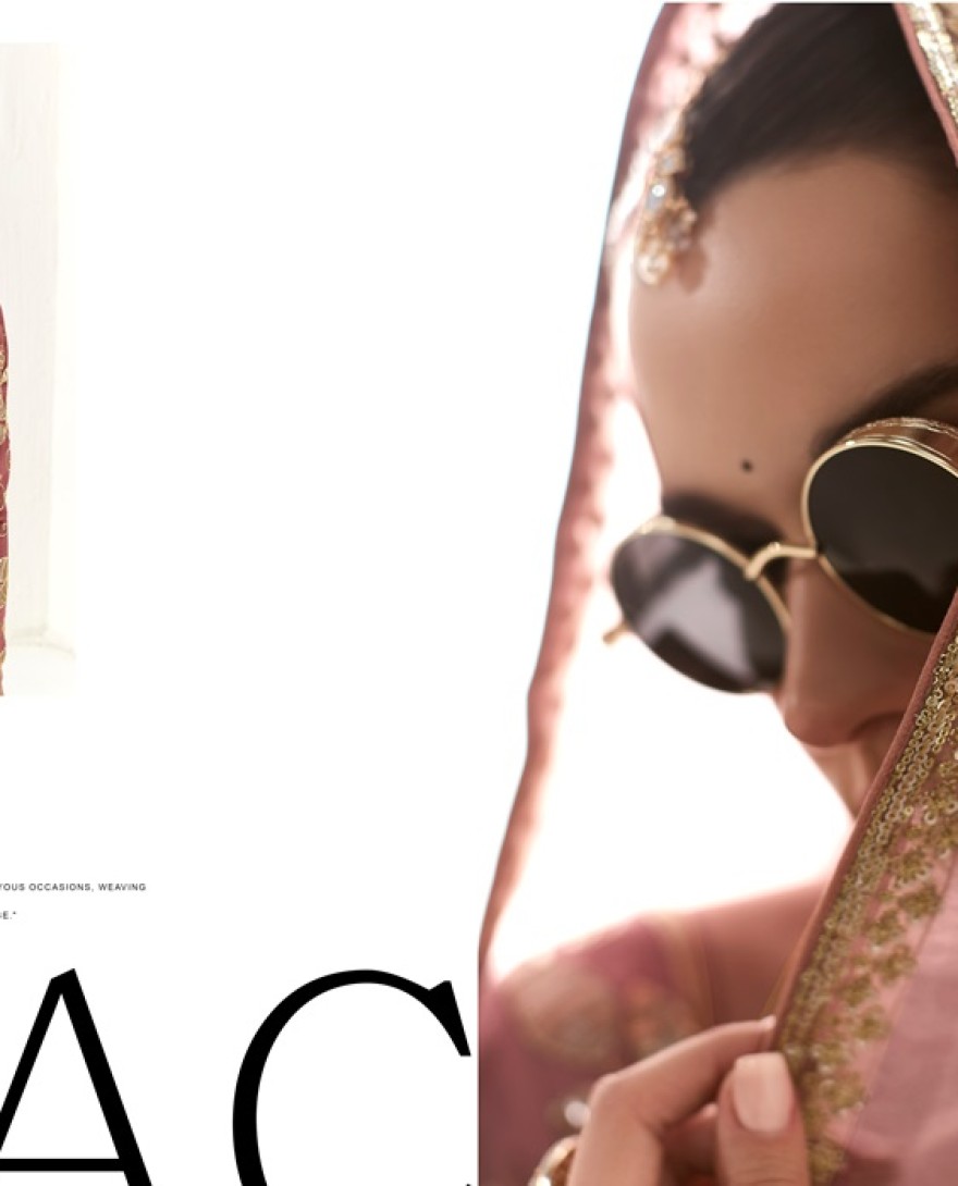 2213 - Adorable Peach Sequins Tissue Silk Event Wear Saree With Blouse