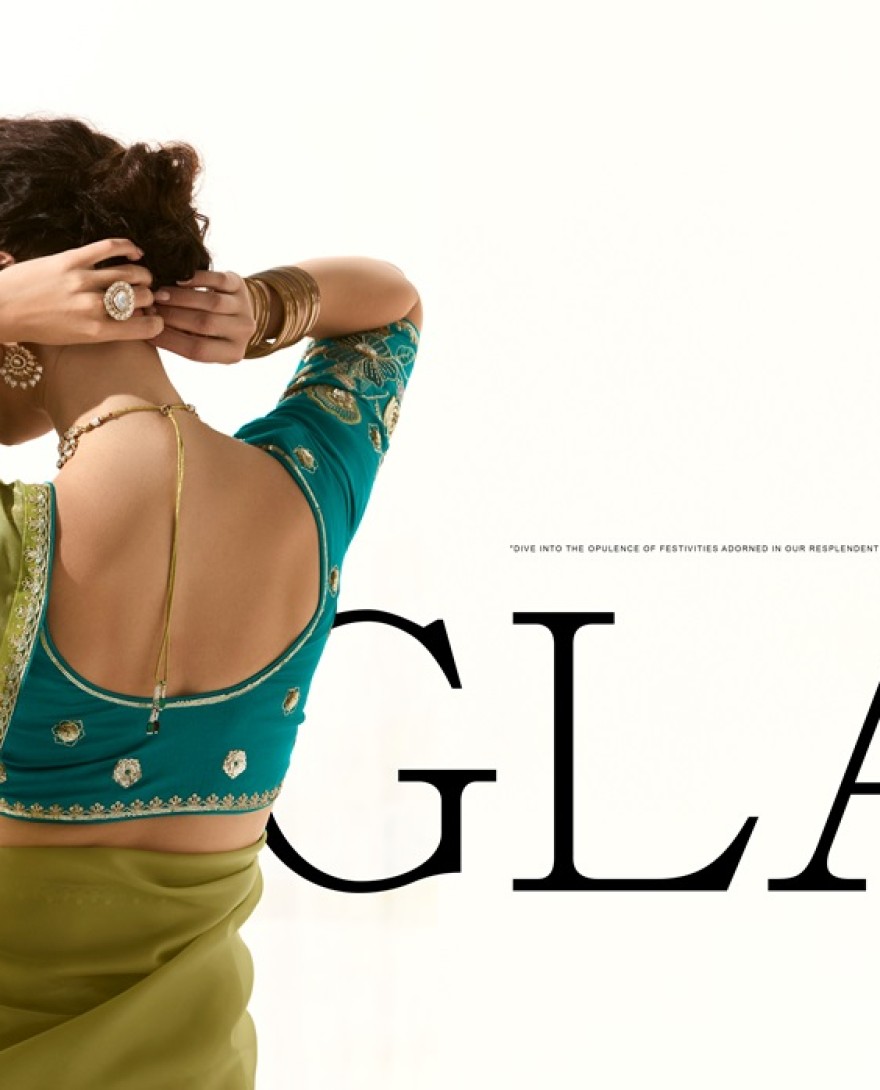 2221 - CHARMING LIGHT GREEN THREAD WORK TISSUE SILK MEHENDI WEAR SAREE