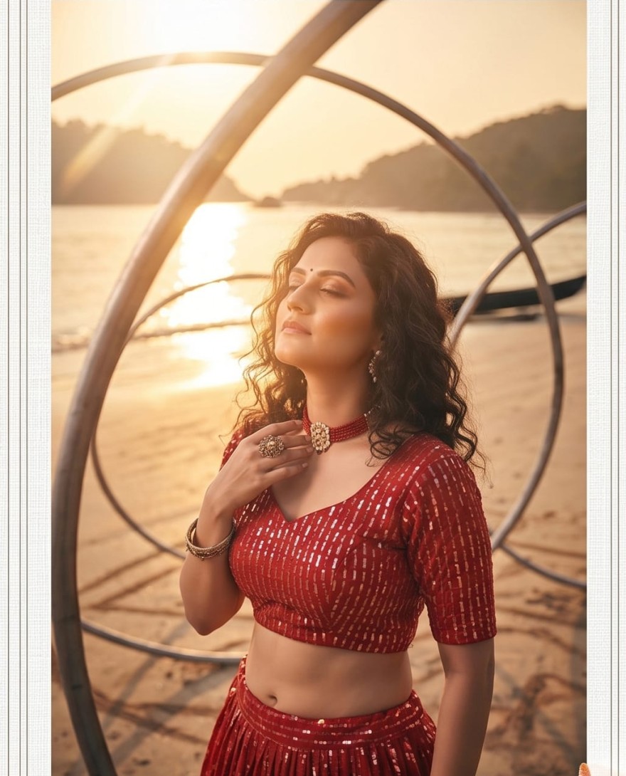 RED - Prodigious Red Net Trendy Lehenga Choli