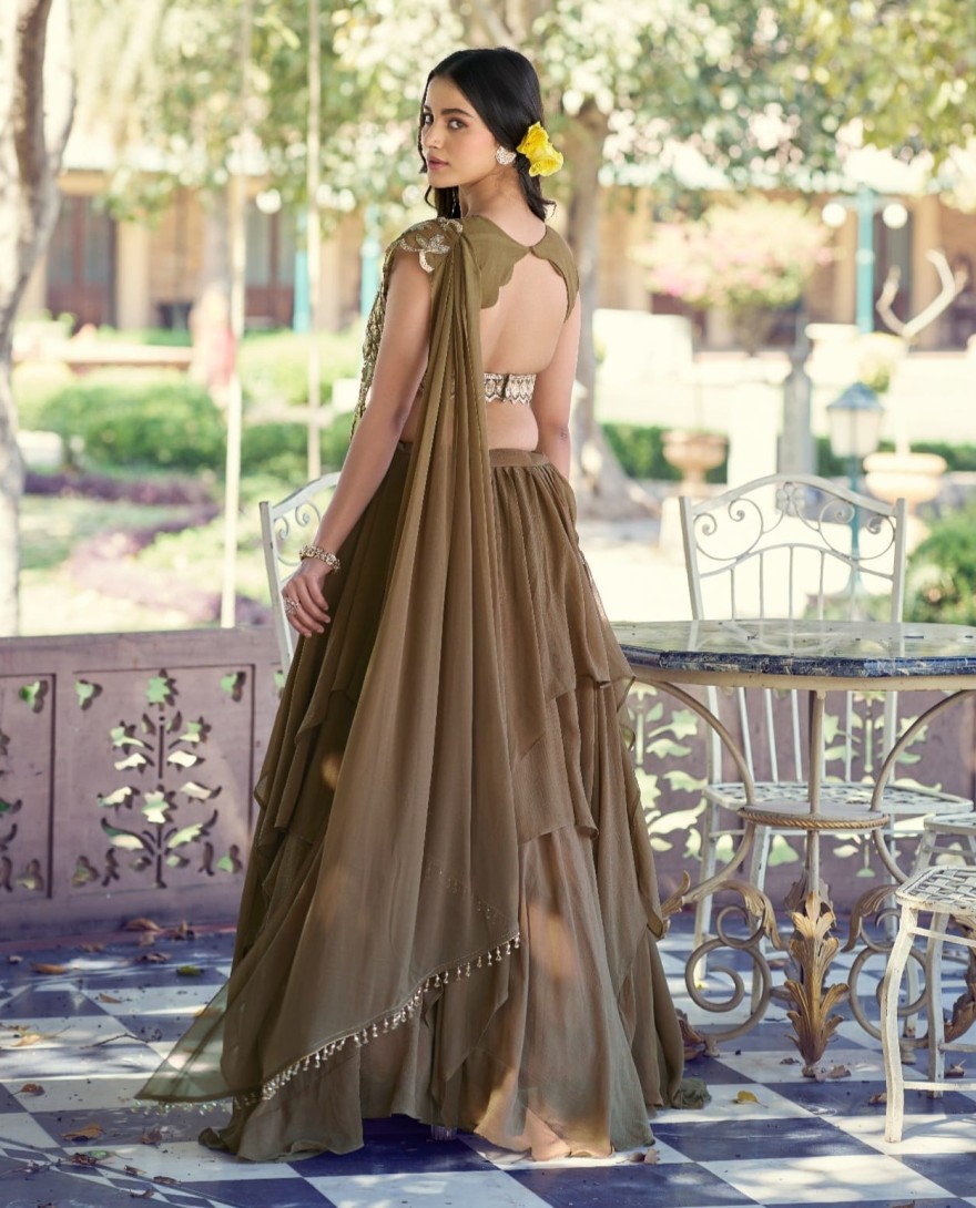 COFFEE - Coffee Color Traditional Lehenga Choli