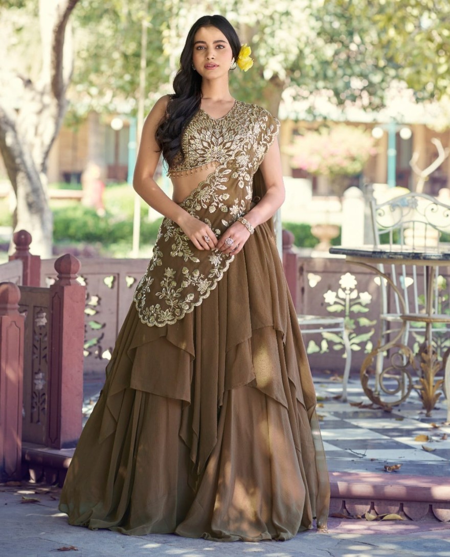 COFFEE - Coffee Color Traditional Lehenga Choli