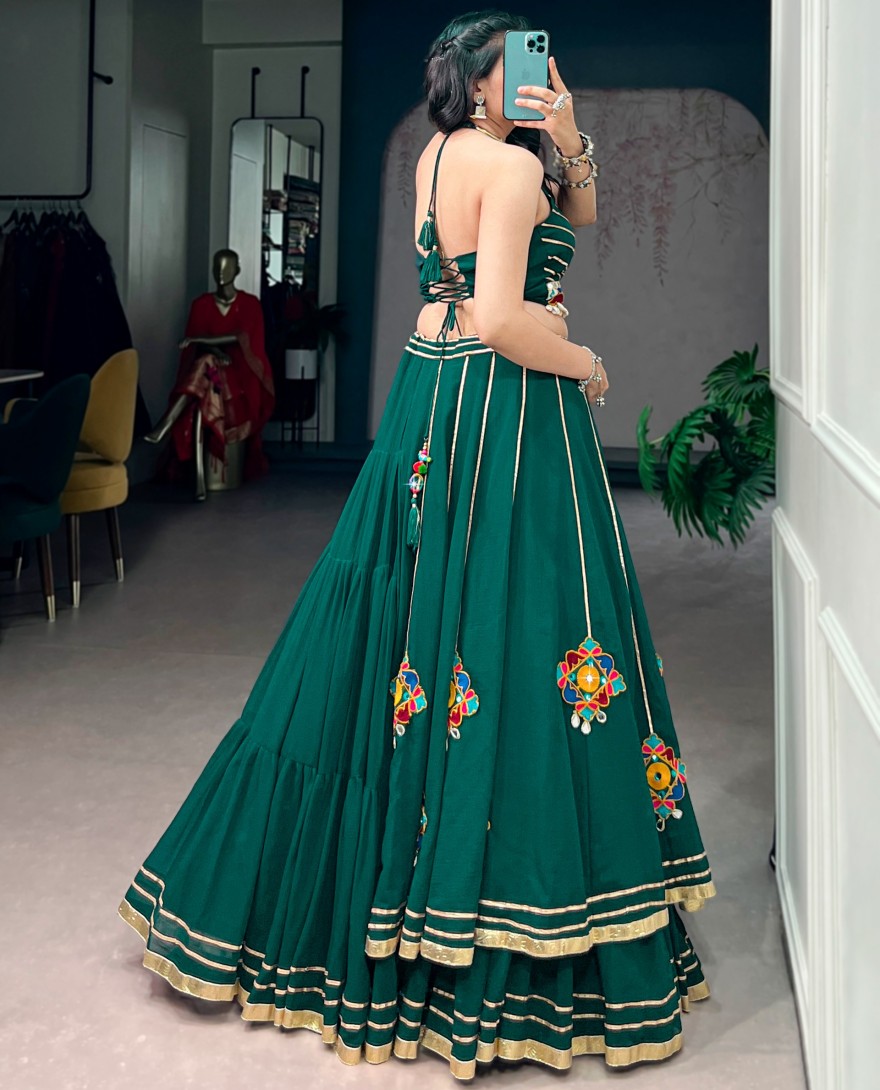 GREEN - Navratri Wear Gamthi Work Choli