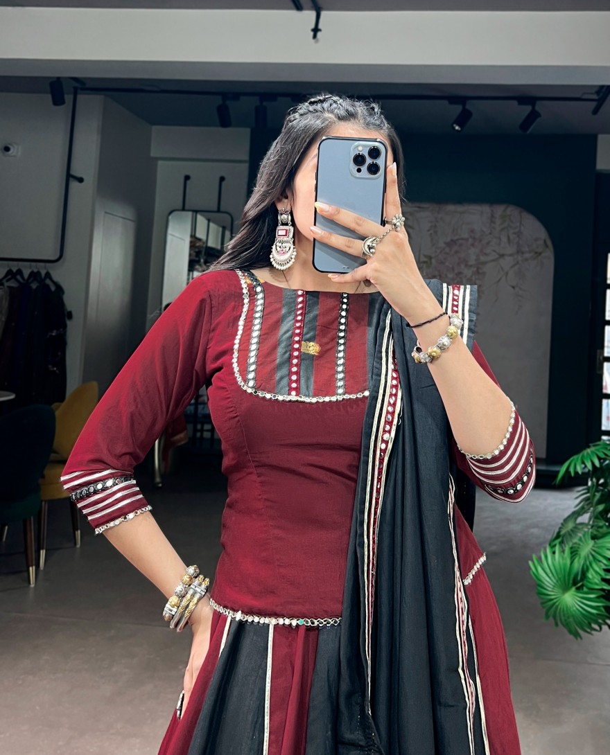 RED - Gujarati Festival Wear Cahniya Choli