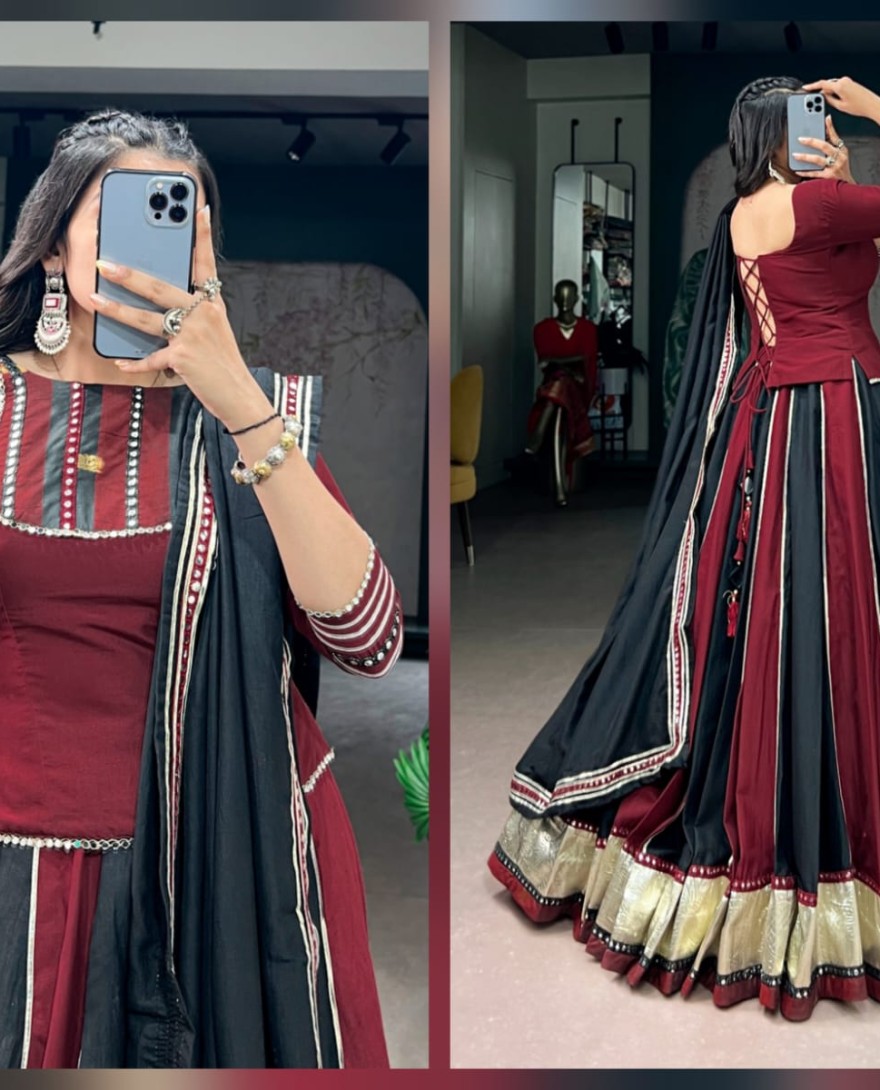 RED - Gujarati Festival Wear Cahniya Choli