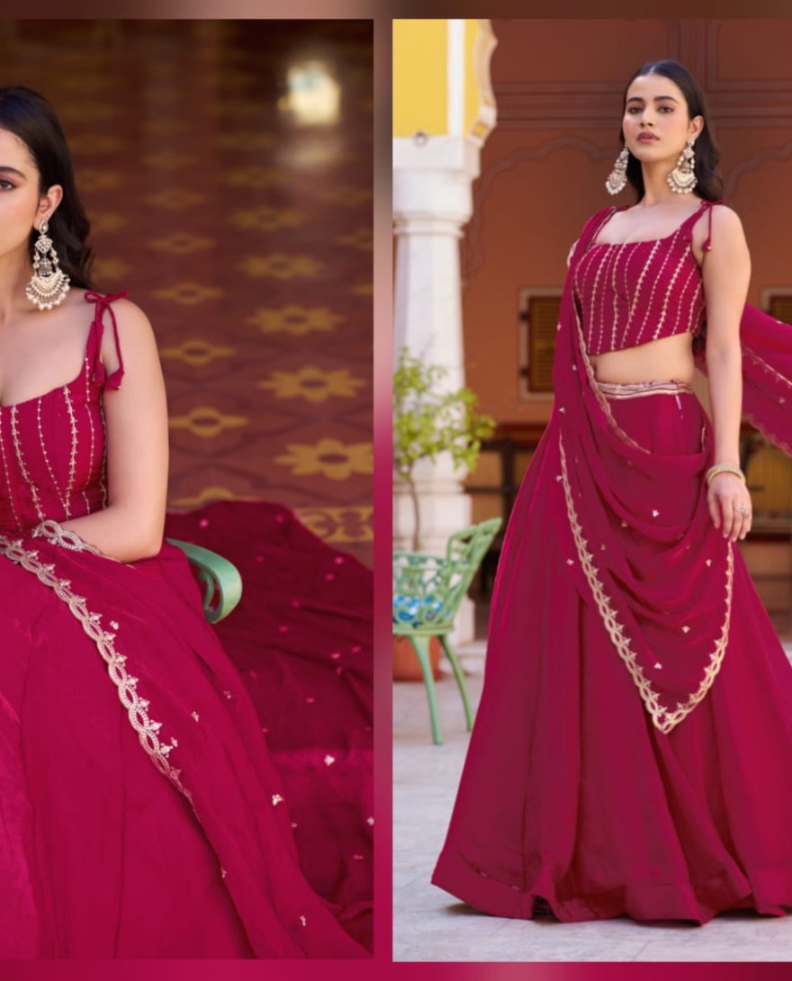 PINK - Sangeet Night Wear Fendi Chaniya Choli