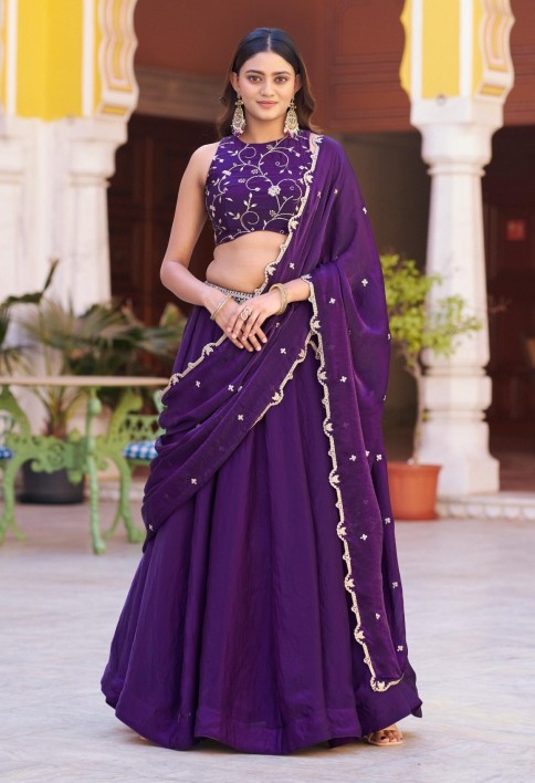 Wedding Wear Embroidery Fendi Chaniya Choli