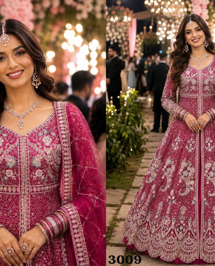 PINK - Rani Embroidered Net Trendy Lehenga Choli