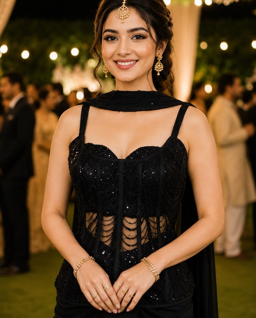 BLACK - Black Lycra Classic Saree with Embroidered Work for Ceremonial