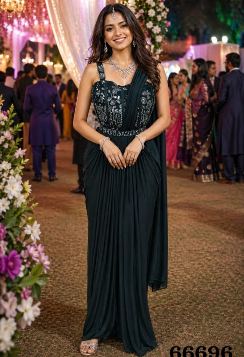 Wholesale Designer Sarees Ready To Wear Sarees Party Wear Sarees Saree Gown Manufacturer
