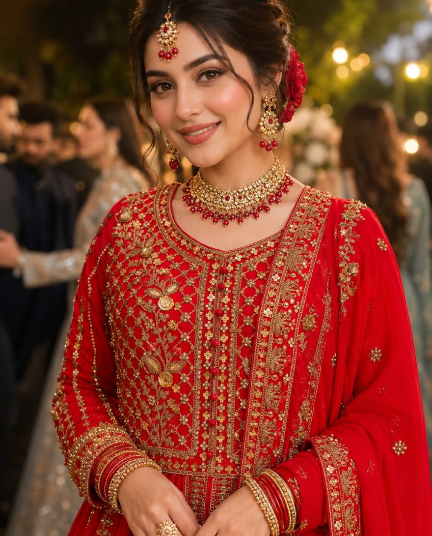RED - Red Georgette Lehenga Choli