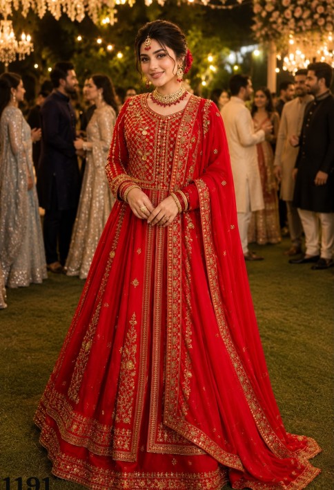 Red Georgette Lehenga Choli