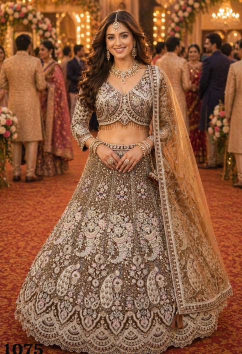Net Embroidered Designer Lehenga Choli