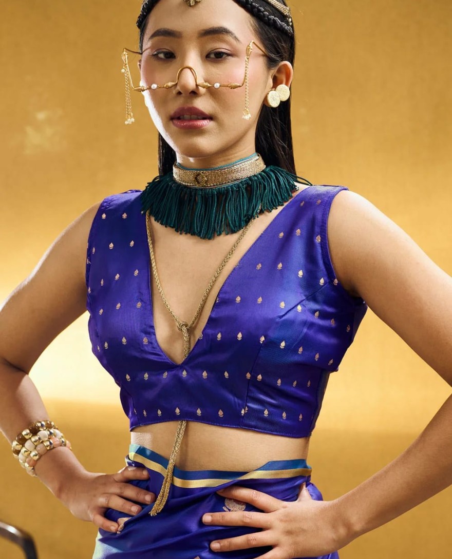 BLUE - Blue Weaving Work Handloom Silk Classic Sari