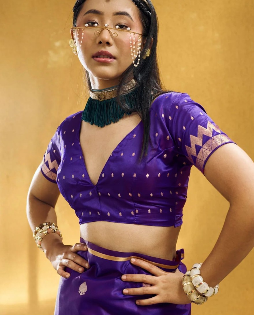 PURPLE - Weaving Work Handloom Silk Classic Sari In Purple Colour