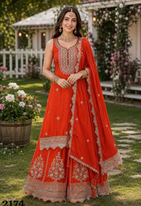Magnificent Chinon Engagement Salwar Kameez