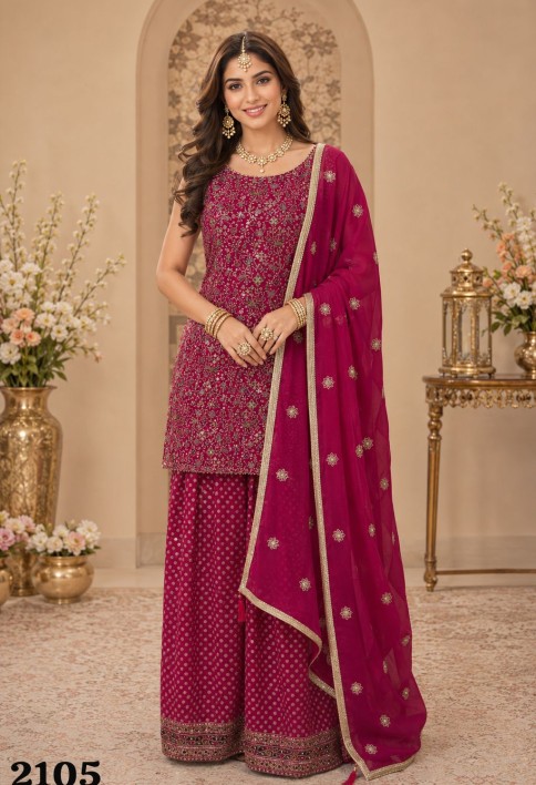 Gilded Palazzo Salwar Kameez For Ceremonial
