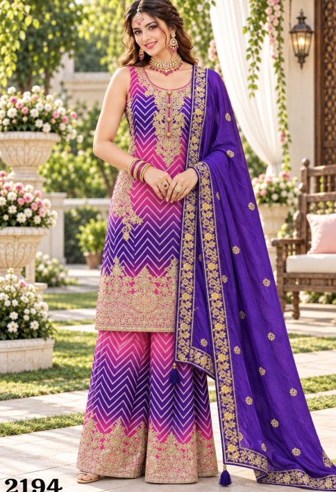 Chinon Silk Festive Salwar Kameez