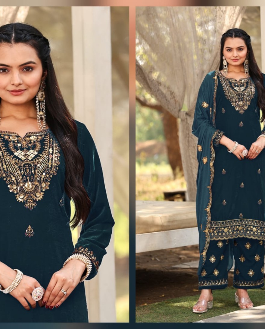 GREEN -  Bottle Green Velvet Suit