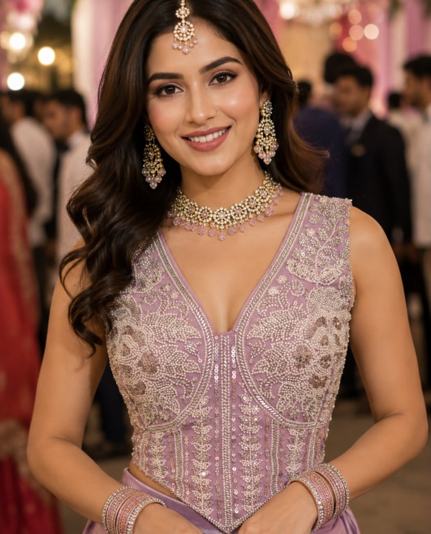 PURPLE - Fandy Lehenga Choli In Lavender Colour