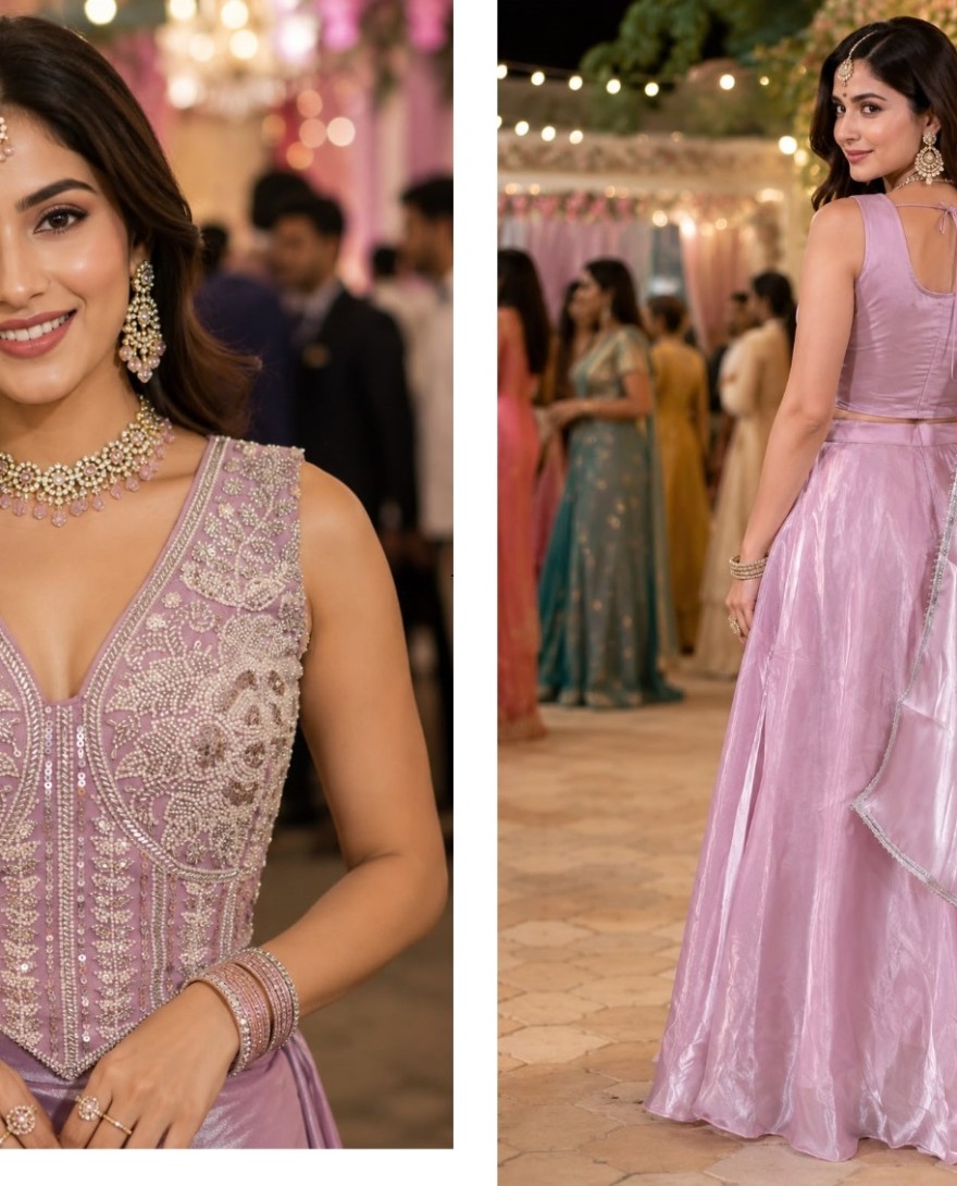 PURPLE - Fandy Lehenga Choli In Lavender Colour