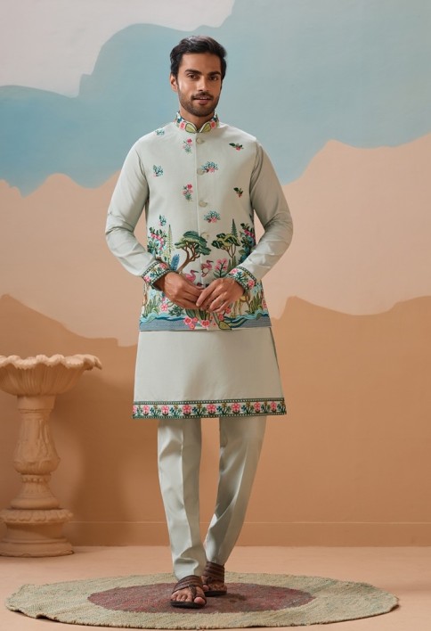 Trendy Royal Pista Ethnic Wear Koti Kurta Set for Men