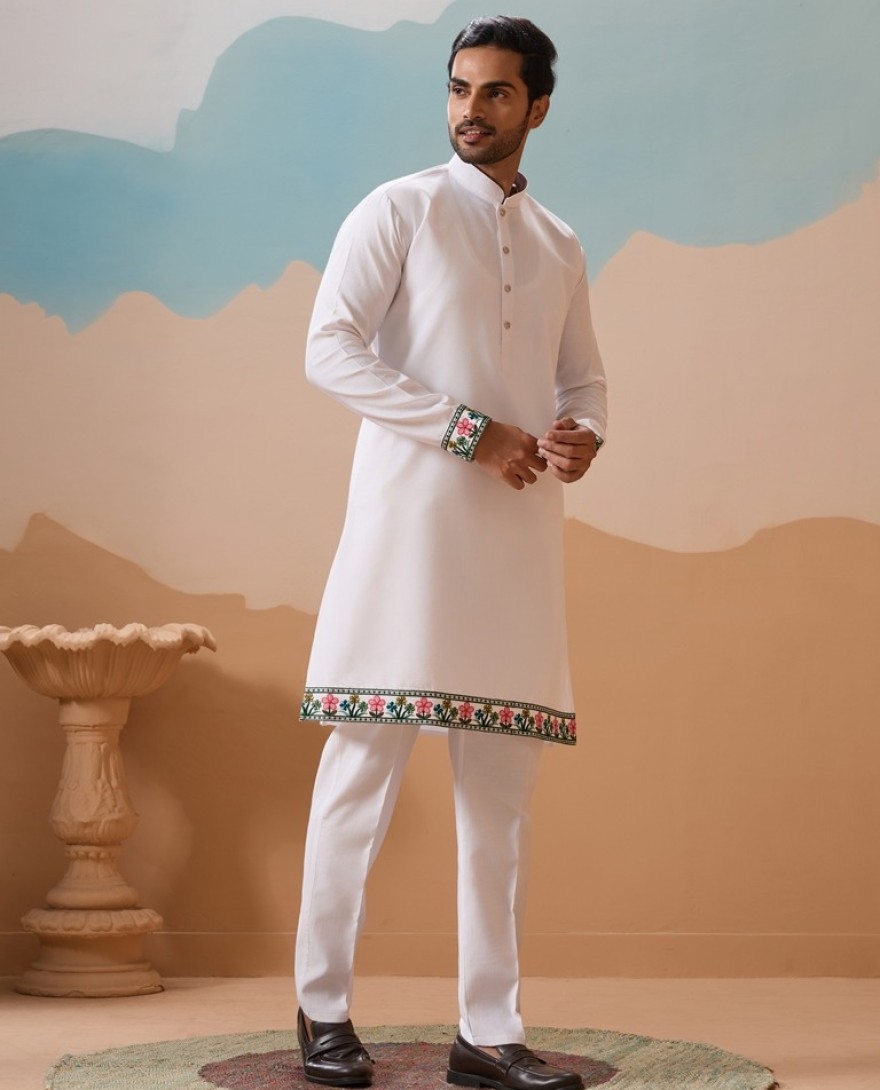 WHITE - Vantara Style Premium White Mens Wear Koti Kurta Collection