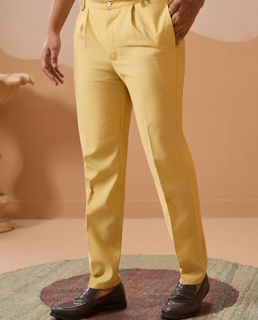 YELLOW - Haldi Special Yellow Classic Koti Kurta Set for Mens Wear