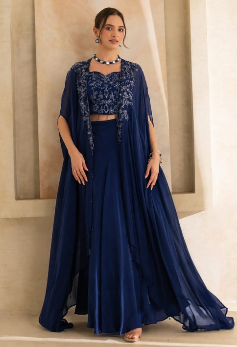Regal Embellished Indo-Western Set