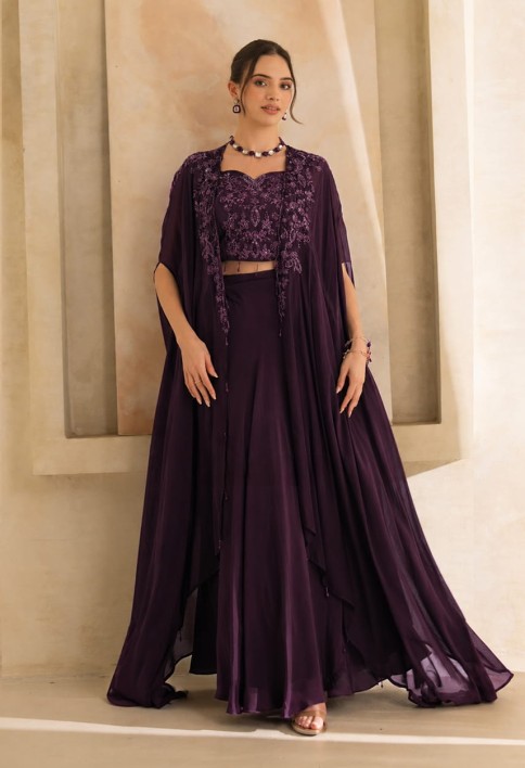 Regal Embellished Indo-Western Set