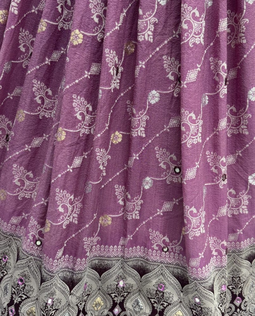 2882purple - Graceful Pattern Purple Eye-Catchy Color range Sober wedding wear lehenga choli 