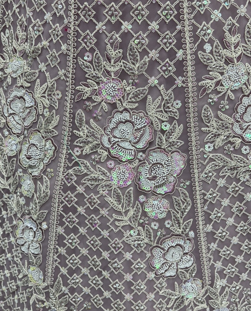 2876-pink - Amazing Handwork Beads and Motif Sequinned with Pink Dori Embroidery Perfect Party wear Lehenga choli 