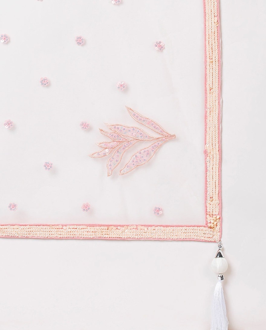 OFFWHITE - Charming Off-White Sequin Net Wedding Wear Lehenga Choli With Dupatta