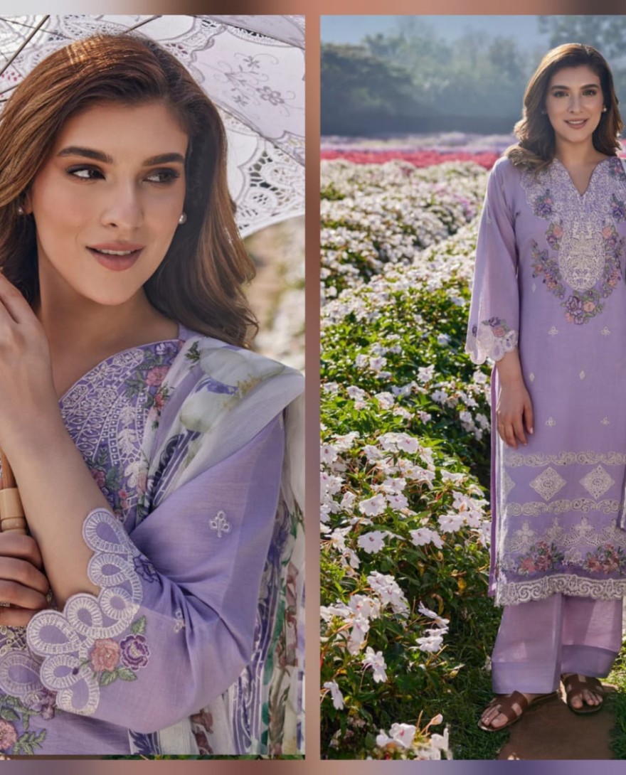 LAVENDER - Lavender Cutwork-Suit Set