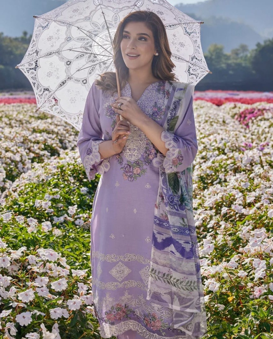 LAVENDER - Lavender Cutwork-Suit Set