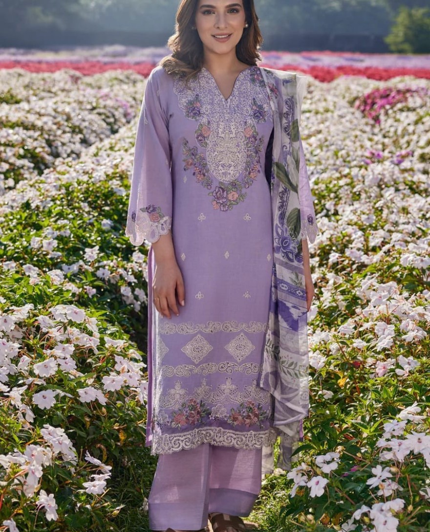 LAVENDER - Lavender Cutwork-Suit Set