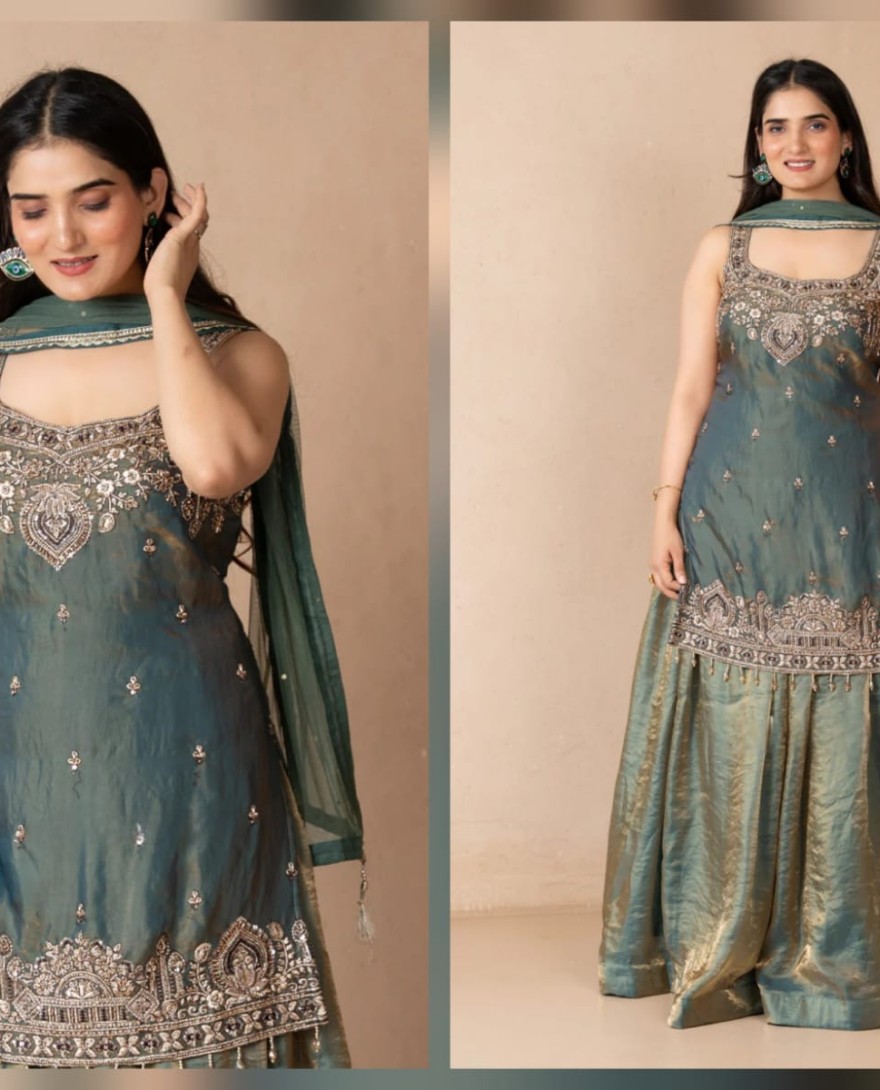 BLUE - Gleaming Grace-Skirt Set