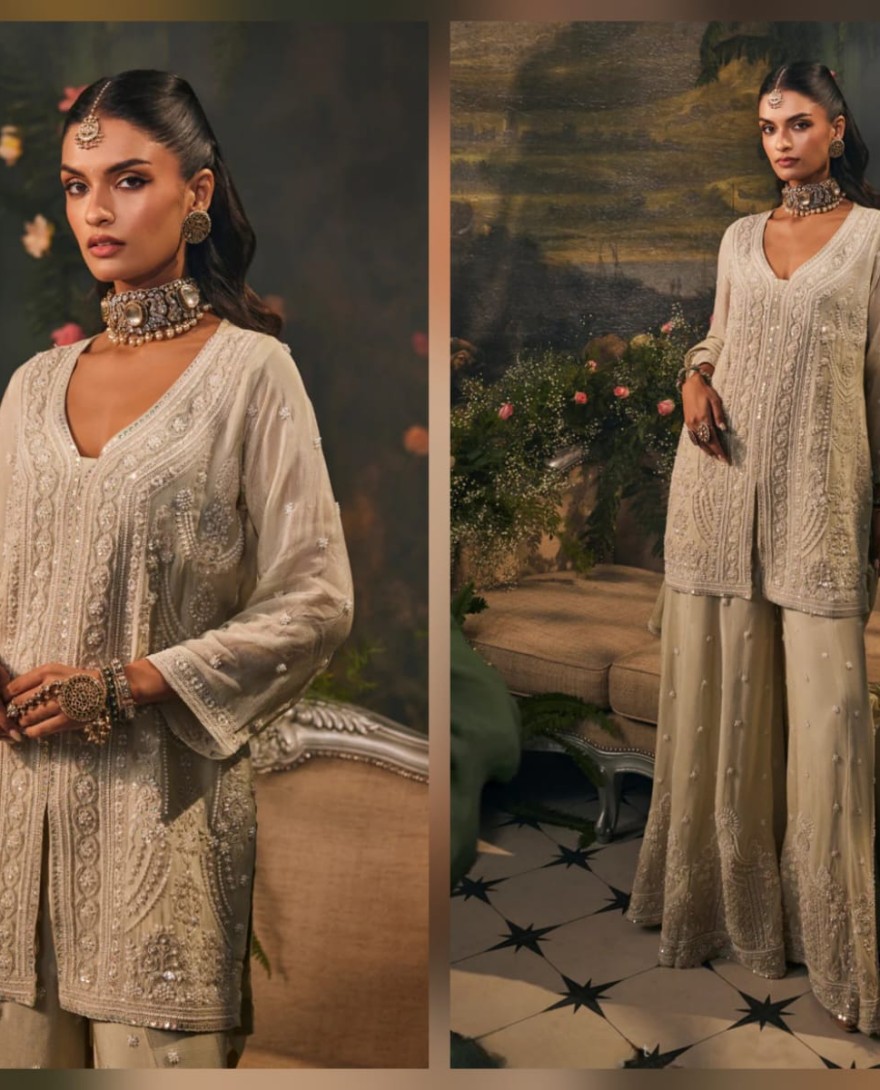 GREEN - Meher-Handwork Palazzo Set
