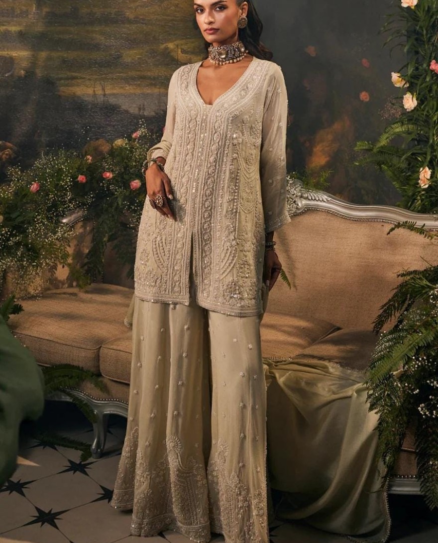 GREEN - Meher-Handwork Palazzo Set