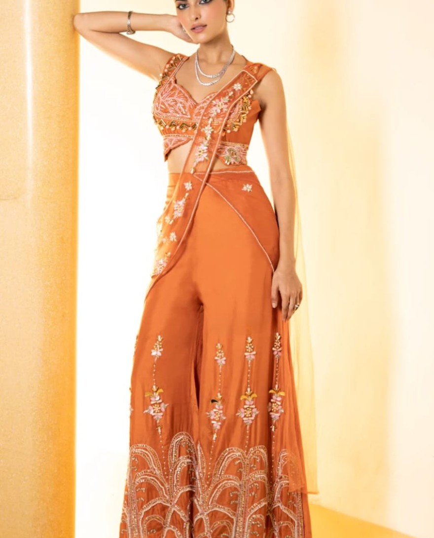 ORANGE - Slay in Tangerine-Palazzo Set