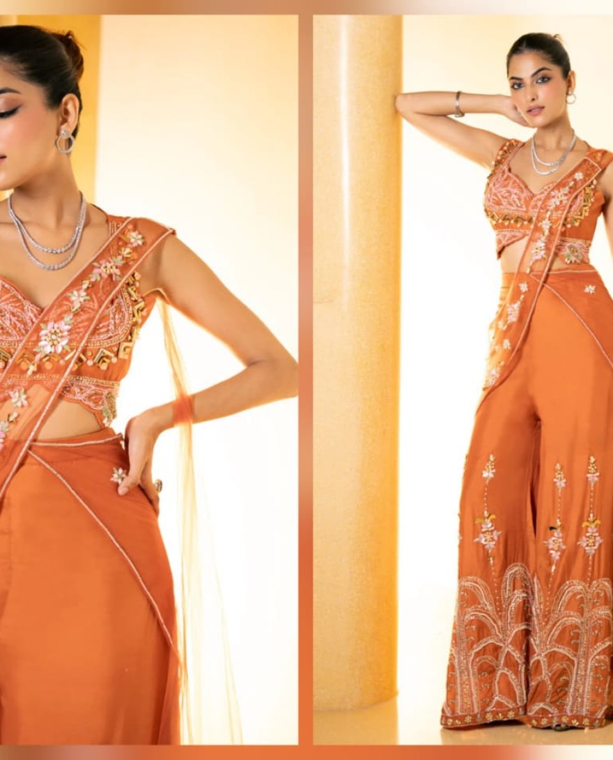 ORANGE - Slay in Tangerine-Palazzo Set